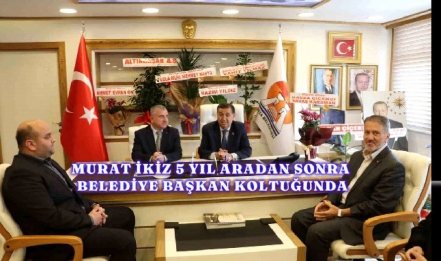 İkiz 5 Yıl Aradan Sonra Havza Belediye başkanı Koltuğunda Göreve Başladı