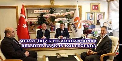 İkiz 5 Yıl Aradan Sonra Havza Belediye başkanı Koltuğunda Göreve Başladı